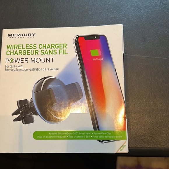 Merkury Wireless Charger POWER MOUNT for Car Air Vent - Picture 5 of 5